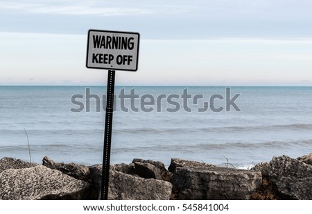 Similar – Foto Bild Warnschild an einer schottischen Burg.