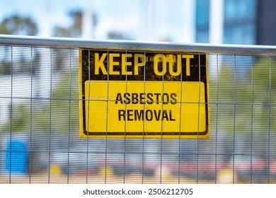 Warning Sign for Asbestos Removal