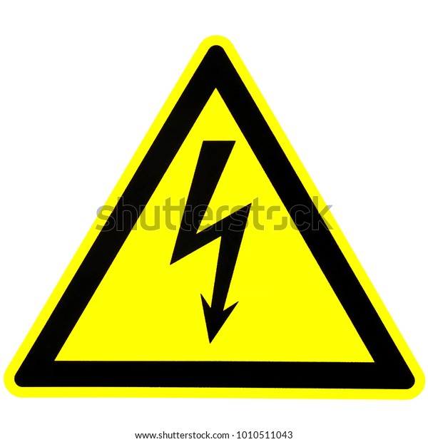 Warning Sign Electric Shock Frame Black Stock Photo (Edit Now) 1010511043