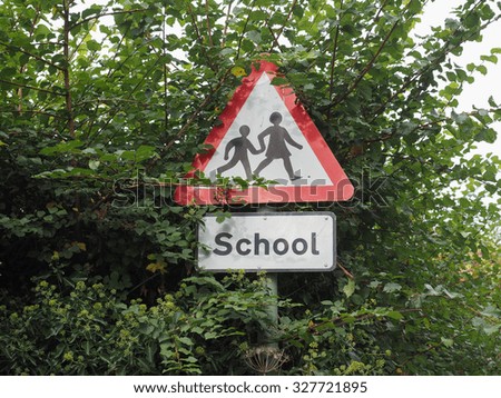Warning signs, Children going to school traffic sign