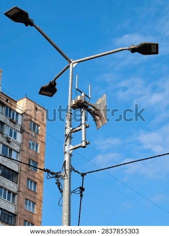Warning siren system designed to notify the public about air raids, ensuring people have time to take cover