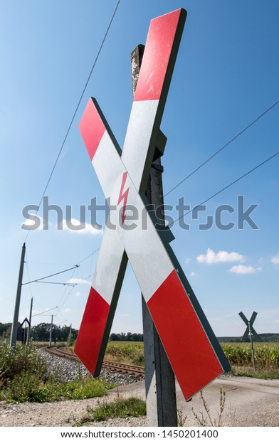 Warning Unrestricted Level Crossing Germany Stock Photo Edit Now