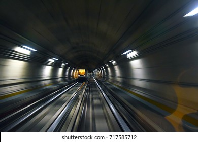 Warp-drive
Photo Of A Train Running In The Subway Tunnel