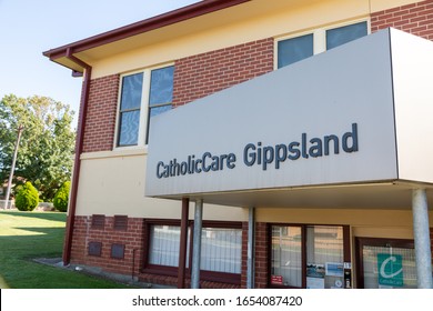 Warragul, Victoria / Australia - February 23, 2020: CatholicCare Gippsland, Located In Warragul Is The Social Service Agency Of The Catholic Archdiocese Of Melbourne And The Diocese Of Sale. 