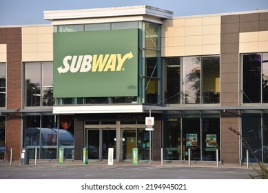 Warrington, Cheshire UK - August 28 2022: Subway At Junction Nine Retail Park, Hawleys Lane. Winwick Road.