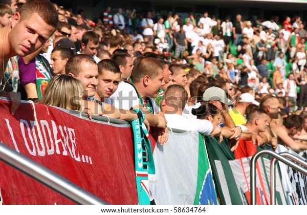 Warsaw August 7 Football Fans Legia Stock Photo Edit Now 58634764