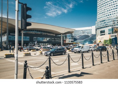 Warsaw Central Railway Station. Poland, Warsaw, May 2018.