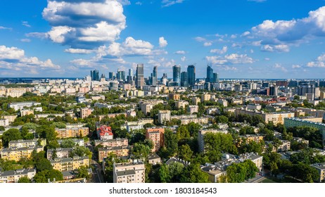 Warsaw City Center Aerial View