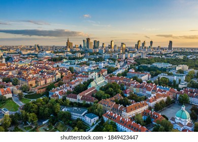 Warsaw City Center Aerial View