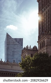 Warsaw City Center Skyscrapers Old Vs New