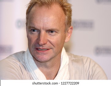 Warsaw, Mazovia / Poland - 2005/09/24: Sting - Gordon Sumner, British Singer, Musician, Composer And Vocalist - Leader Of The Police Music Band In A Press Meeting