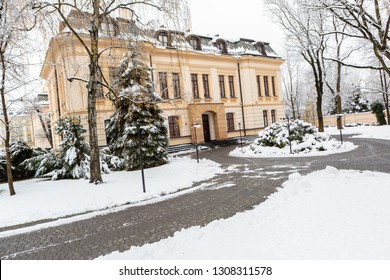 Warsaw, Mazowieckie / Poland 12.02.2016: Building Of Constitutional Tribunal At Szucha Street. Constitutional Court Of The Republic Of Poland And Judicial Body.