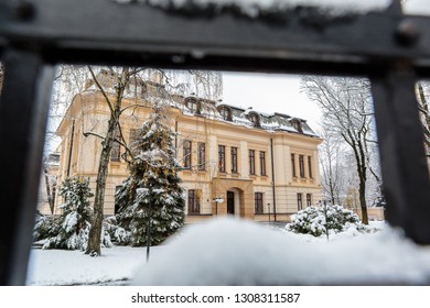 Warsaw, Mazowieckie / Poland 12.02.2016: Building Of Constitutional Tribunal At Szucha Street. Constitutional Court Of The Republic Of Poland And Judicial Body.