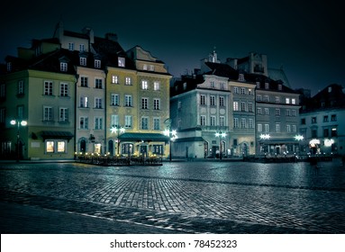 Warsaw, Old Town By Night