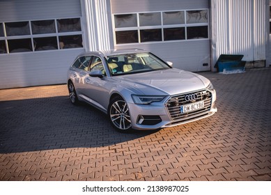 Warsaw, Poland - 03-25-2022: 2019 Audi A6 Avant Quattro Photoshoot