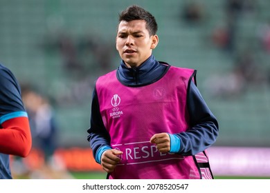 WARSAW, POLAND - 04 NOVEMBER, 2021: UEFA Europa League Group Stage Match, Legia Warszawa Vs SSC Napoli 1:4 O.p: Hirving Lozano Of SSC Napoli