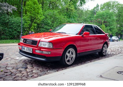 Warsaw, Poland - 04/18/2019: Old Audi S2 At Youngtimer Warsaw