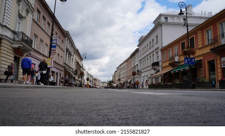 Warsaw  Poland 07 16 2019: Daily Life In The Streets Of Warsaw