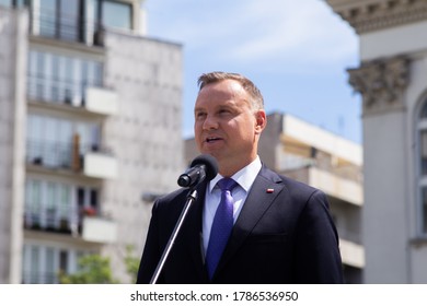 Warsaw, Poland - 07.27.2020 - Polish President Andrzej Duda Speech