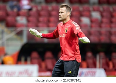 WARSAW, POLAND - 14 JUNE, 2022: UEFA Nations League, Poland VS Belgium 0:1, O.p: Simon Mignolet Of Belgium