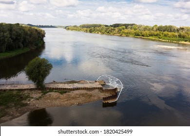 Warsaw, Poland- 16.09.2020 Failure Of Wastewater Treatment Plants ,  Discharge Of Raw Sewage Into The Vistula River