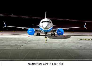 Warsaw, Poland - 2019/01/21: Boeing 737 MAX Enter Air Grounded