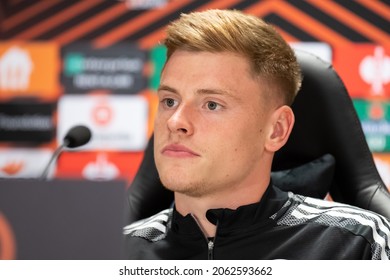 WARSAW, POLAND - 29 SEPTEMBER, 2021: Official Press Conference Before UEFA Europa League Match, Legia Warszawa Vs Leicester City FC O.p: Harvey Barnes Of Leicester City FC