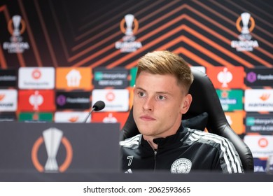 WARSAW, POLAND - 29 SEPTEMBER, 2021: Official Press Conference Before UEFA Europa League Match, Legia Warszawa Vs Leicester City FC O.p: Harvey Barnes Of Leicester City FC