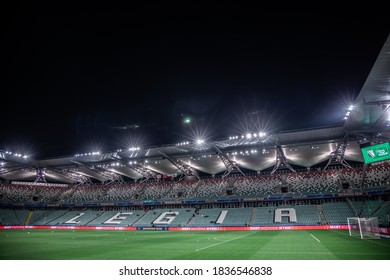 WARSAW, POLAND - 9 OCTOBER, 2020: Polish Supercup Final 2020, Legia Warsaw - Cracovia, O/p Legia Warsaw Stadium