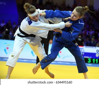 WARSAW, POLAND â?? APRIL 23: European Judo Championships Warsaw 2017, Woman Bronze Medal Fights