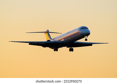 Warsaw, Poland - Aug 27, 2016 - Bulgarian Air Charter (BAC), McDonnell Douglas MD-82, LZ-LDT