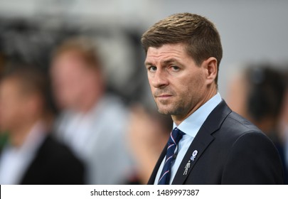 Warsaw, Poland, August 22, 2019: UEFA Europa League Qualification Round Legia Warszawa - Glasgow Rangers FC: Steven Gerrard Coach (Rangers FC) 