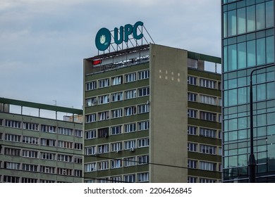 Warsaw, Poland - August 29, 2021: UPC Broadband Logo On A House Of Flats In Warsaw