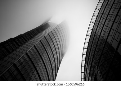 WARSAW, POLAND - FEBRUARY 3, 2018: Modern Office Skyscrapper In Warsaw