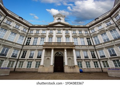 Warsaw, Poland. Jablonowski Palace. The facade of Citi Handlowy building. Brokerage House of Bank Handlowy