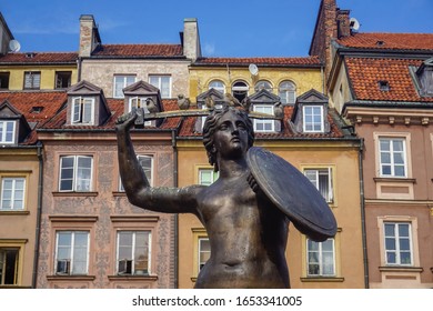 Warsaw, Poland - July 16, 2018: Monument To The Warsaw Siren