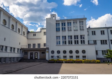 Warsaw, Poland - June 06, 2021: One Of The Buildings Of Physical Education University In Warsaw City