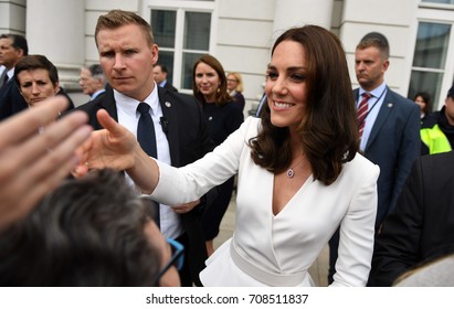 WARSAW, POLAND - JUNE 17, 2017: The Duke And Duchess Of Cambridge Visit In Poland
O/p Kate Middleton