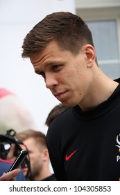 WARSAW, POLAND - JUNE 3: Wojciech Szczesny (Arsenal London), Poland National Football Team Goalkeeper Is Interviewed After Training, On June 3, 2012 In Warsaw, Poland.