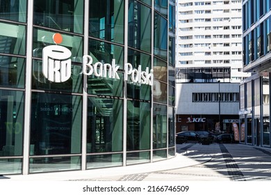 Warsaw, Poland - June 5, 2022: View At PKO BP Bank Branch In Rotunda