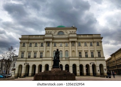 Warsaw, Poland, March 8, 2019: Polish Academy Of Sciences.