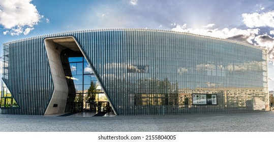 Warsaw, Poland - May 01, 2022:  Building Of The Polin Museum Of The History Of Polish Jews In Warsaw. A Popular Tourist Attraction In The Capital Of Poland