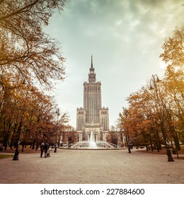 Warsaw, Poland. Palace Of Culture And Science