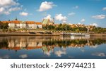 Warsaw, Poland - panorama with Old Town. Cityscape view of Warsaw. 