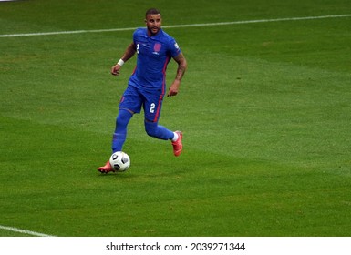 WARSAW, POLAND - September 08, 2021: World Cup 2022 Qatar Qualification Gropu Stage Poland - England, Kyle Walker (England) 