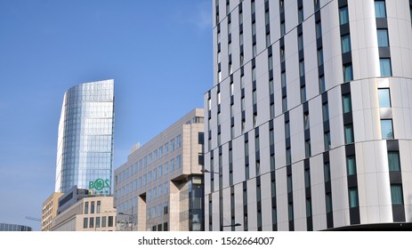 Warsaw, Poland.17 November 2019. Holiday Inn Warsaw City Centre. The 15-storey Holiday Inn Warsaw-City Center Features 254 Rooms, Conference Facilities, A Bar, A Restaurant And A Gym.