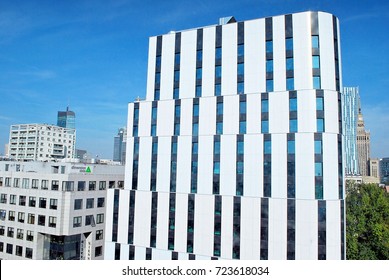 Warsaw,Poland. 27 September 2017. Holiday Inn Warsaw City Centre. The 15-storey Holiday Inn Warsaw-City Center Features 254 Rooms, Conference Facilities, A Bar, A Restaurant And A Gym.