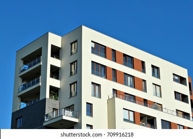 Warsaw,Poland. 30 August 2017.Modern residential area in the prestigious district of Warsaw Zoliborz. - Shutterstock ID 709916218