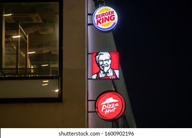 Warsaw/Poland December 15, 2019
Burger King, Pizza Hut And KFC Are American Chain Of Fast Food Restaurants. The World's Largest Fast Food Restaurant Company.