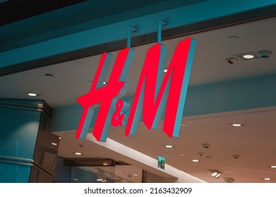 Warshaw, Poland - May 14, 2022: HM Store In Shopping Mall